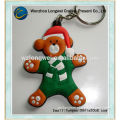 Christmas present bear pvc soft rubber keychains/pvc key chain/pvc keychain machine